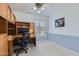 This bedroom showcases a built-in desk, perfect for creating a workspace at 4075 E Oquendo Rd, Las Vegas, NV 89120