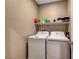 Laundry room with washer and dryer, and shelving for supplies at 4566 Ganier Ct # 1125, North Las Vegas, NV 89031