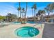 Community pool with palm trees at 4722 Obannon Dr # D, Las Vegas, NV 89102