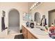 Bathroom featuring double sinks and generous counter space at 5022 Arizo Ct, North Las Vegas, NV 89031