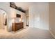 Bright bedroom featuring high ceilings, neutral walls, and plush carpet at 5022 Arizo Ct, North Las Vegas, NV 89031