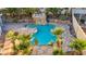 Lush landscaping surrounds a refreshing backyard pool, complete with a unique rock waterfall feature at 1 Rising Sun Ct, Henderson, NV 89074