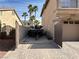 Long driveway behind security gate with parking for a boat or other vehicles at 11118 Scotscraig Ct, Las Vegas, NV 89141