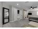 Spacious main bedroom with ensuite bath and a decorative sliding barn door at 2010 Spruce Brook Dr, Henderson, NV 89074