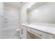 Bathroom showcasing a tub and shower combination, a modern vanity with storage, and a large mirror at 2910 Ventana Ridge Ave, Henderson, NV 89044