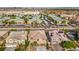 An aerial view of a neighborhood with tree-lined streets and desert landscaping at 4664 Stuttgart St, Las Vegas, NV 89147