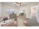 This bedroom has a mirrored closet, study desk, and playful décor at 4664 Stuttgart St, Las Vegas, NV 89147