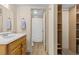 Bathroom with tile flooring with a view of shower and walk-in closet at 687 Marina Dr # 39, Boulder City, NV 89005