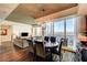 Stylish dining area featuring a modern chandelier and panoramic city views at 2700 Las Vegas Blvd # 4109, Las Vegas, NV 89109