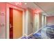 Hotel hallway featuring carpet, doors and exit signs with room number 4109 at 2700 Las Vegas Blvd # 4109, Las Vegas, NV 89109