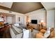 Comfortable living room with stylish decor, hardwood floors, and a view into the kitchen at 2700 Las Vegas Blvd # 4109, Las Vegas, NV 89109