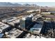 This aerial view showcases a commercial real estate property with easy access to nearby highways at 361 Black Turnstone Ct, Las Vegas, NV 89138