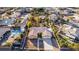 Aerial view of a home with an in-ground pool in a neighborhood at 4245 N Campbell Rd, Las Vegas, NV 89129
