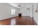 Spacious living room boasts hardwood floors, fireplace, and natural light at 8805 Jeffreys St # 2002, Las Vegas, NV 89123