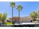 Attractive home showcasing desert landscaping and a welcoming three-car garage at 11473 Glowing Sunset Ln, Las Vegas, NV 89135