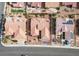 Bird's-eye view of neighborhood showcasing tiled roofs and residential streets at 2720 Spalding Dr, Las Vegas, NV 89134