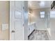 Bathroom with modern vanity, and walk in shower at 3049 Echoed Rondel Ln, Henderson, NV 89044