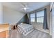 Stylish bedroom with modern decor, large windows and neutral paint at 3049 Echoed Rondel Ln, Henderson, NV 89044