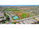 Aerial view of the community with pool and baseball field at 3049 Echoed Rondel Ln, Henderson, NV 89044