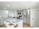 Modern kitchen with island seating, stainless steel appliances and granite countertops at 3790 Shirebrook Dr # 167, Las Vegas, NV 89115