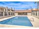 A sparkling pool, complete with a bath house, offers resort-style living for year-round enjoyment at 3790 Shirebrook Dr # 167, Las Vegas, NV 89115