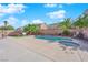 Backyard featuring a pool, spa, and privacy wall at 4063 Lower Saxon Ave, North Las Vegas, NV 89085