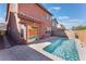 Private backyard featuring a sparkling pool, perfect for relaxation and entertainment at 4740 Killington St, Las Vegas, NV 89129