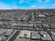Overhead perspective capturing the home's courtyard design and integration within the surrounding community at 6801 Steel Mist St, Las Vegas, NV 89148