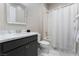 Clean bathroom featuring modern fixtures and a shower-tub combo at 6801 Steel Mist St, Las Vegas, NV 89148
