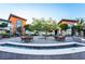 Inviting courtyard featuring seating and landscaping at the community center at 6801 Steel Mist St, Las Vegas, NV 89148