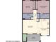 Detailed floor plan showing layout of bedrooms, bathrooms, living room, eat-in kitchen, and porch at 378 Colleen Ct # G, Mesquite, NV 89027