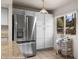 Modern kitchen features stainless steel appliances, ample storage, and a bright window view at 378 Colleen Ct # G, Mesquite, NV 89027