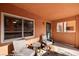 A shaded patio area with seating, providing a comfortable outdoor space at 378 Colleen Ct # G, Mesquite, NV 89027