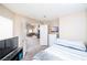 Modern bedroom next to dining room with gray carpet at 254 Camelback Ridge Ave, Henderson, NV 89012