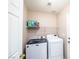 A laundry room with a new washer and dryer at 254 Camelback Ridge Ave, Henderson, NV 89012
