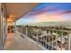 Large balcony offering city views with tile flooring and a railing for safety at 3111 Bel Air Dr # 7D, Las Vegas, NV 89109