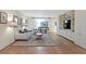 Comfortable living room with custom built-ins, and a serene atmosphere at 3111 Bel Air Dr # 7D, Las Vegas, NV 89109