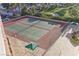 Overhead view of well-maintained tennis courts in community at 3111 Bel Air Dr # 7D, Las Vegas, NV 89109