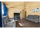 A cozy living room with hardwood floors and contemporary furnishings at 4136 Broadriver Dr, Las Vegas, NV 89108