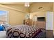 Spacious main bedroom with a king bed, dresser, and plenty of natural light at 4136 Broadriver Dr, Las Vegas, NV 89108