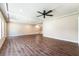 Spacious living room with modern ceiling fan and recessed lighting at 7029 Parrot Bay Way, Las Vegas, NV 89118