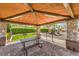 Community pavilion with picnic table, playground, and well-maintained landscaping at 9517 Alma Ridge Ave, Las Vegas, NV 89178
