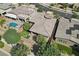 Aerial view of the home and backyard, highlighting the pool and landscaping at 10057 Regency Canyon Way, Las Vegas, NV 89148