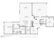 Detailed floor plan of the house layout, showcasing room dimensions and overall property configuration at 10057 Regency Canyon Way, Las Vegas, NV 89148