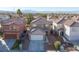 Aerial view of a two-story home in a residential neighborhood at 10273 Grecian Laurel Ct, Las Vegas, NV 89183