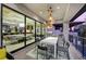 Spacious balcony with modern lighting, stainless steel grill, and view of the backyard at 1704 Tangiers Dr, Henderson, NV 89012