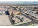 Wide aerial view showcasing residential area nearby vacant lots in city at 203 N 13Th St, Las Vegas, NV 89101