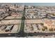 High aerial view of residential street corner nearby vacant lots in urban location at 203 N 13Th St, Las Vegas, NV 89101
