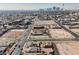 An aerial shot of Las Vegas cityscape showing buildings and vacant lots at 203 N 13Th St, Las Vegas, NV 89101
