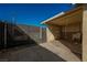 Exterior view of backyard includes a shaded structure and a view of the fences at 203 N 13Th St, Las Vegas, NV 89101